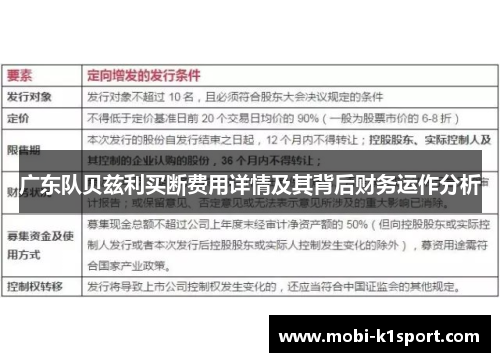 广东队贝兹利买断费用详情及其背后财务运作分析