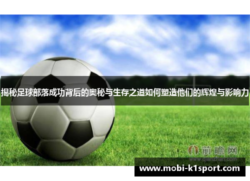 揭秘足球部落成功背后的奥秘与生存之道如何塑造他们的辉煌与影响力